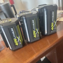 40 V 6 Ah Batteries Brand New $130 Each