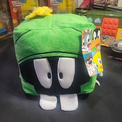Six Flags Looney Tunes Marvin Martian Head Plush With Tags