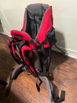 ClevrPlus Premiun Child Hiking Backpack Carrier Black/Red (No included Rain Cover)