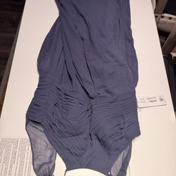 Azazie Ginger Bridesmaid Dress – Dark Navy / Stormy – Size A6 – New With Tag