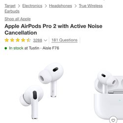(AUTHENTIC) Apple AirPods Pro 2 W/Active Noise Cancellation 