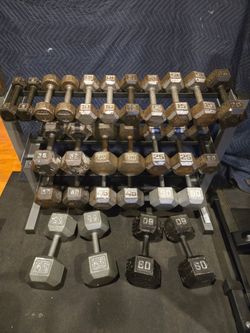 [840lb] 5lb thru 65lb Dumbbell Set (*missing 55s)