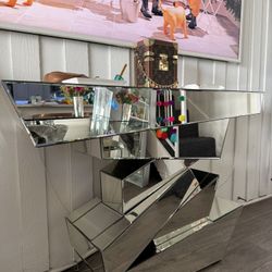 Designer Mirrored Console Table 