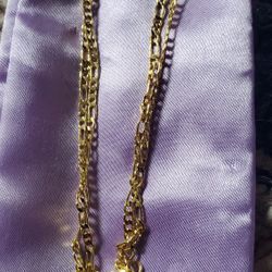 Gold Plated Necklace 18 Inches Long