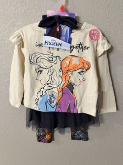 New Disney Frozen 4pc Toddler Girl Outfit Set - 2T (NWT)