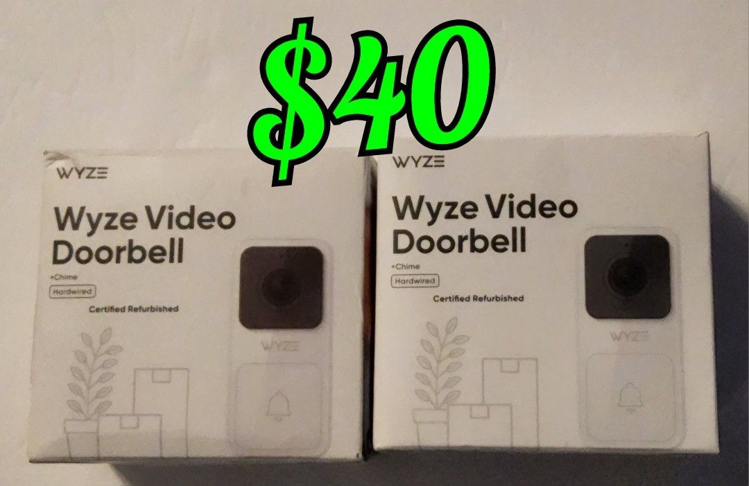 2 WYZE Video Doorbells With CHIMES 1 Is New $40 For Both