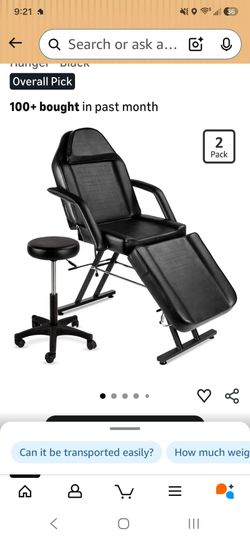BCP massage/tattoo chair and stool