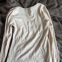 Shein Cream White Longsleeve Top