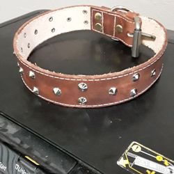 Dog collars 100%leather S,M,L,XL custom (collares para perros resistentes puro cuero)