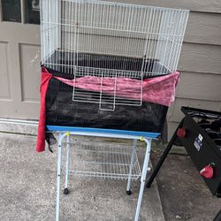 Big Bird Cage With Wheeled Stand 