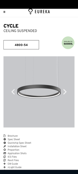 Eureka 36-Inch LED Circular Pendant Light Fixture in box