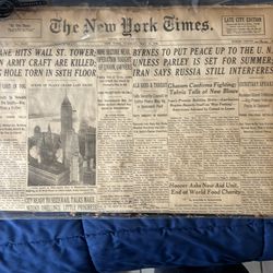 Vintage newspaper, the New York Times, Tuesday, May 21, 1946 certified look at all pictures. $65.