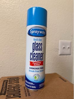 Glass cleaner foaming action!