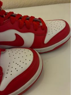 Nike Dunk High Red/White – Size 6 in women – Great Condition