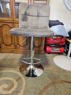 Grey Velvit Vanity Chair