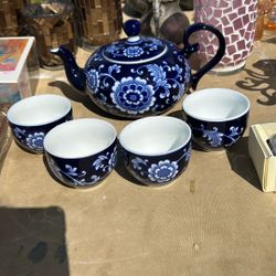 Blue And White Tea Set From Pier One Brand new 