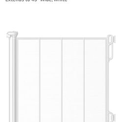 Reinforced Retractable Baby Gate or Mesh Dog Gate, Easy to Use for Stairs, Doorways, Hallways, Indoor, Outdoor, Wide Pet Gate 33.5" Tall, Extends to 4