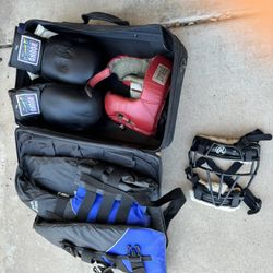 Boxing Gloves, Boxing Mask, Baseball Mask And Swim Best