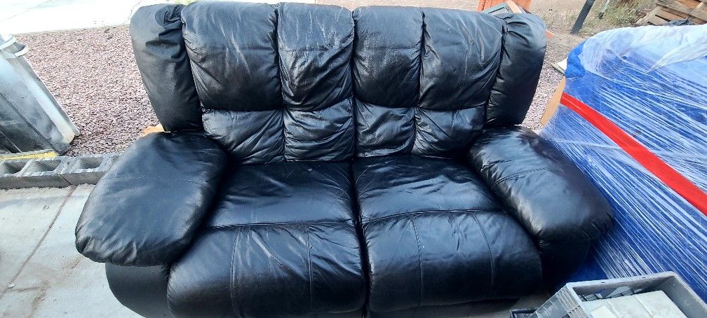 Black Leather Loveseats