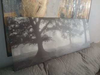 panoramic gallery-wrapped canvas print of a black-and-white