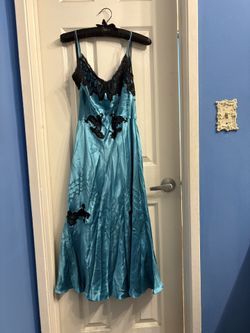 Blue Betsy Johnson silk slip dress size 8