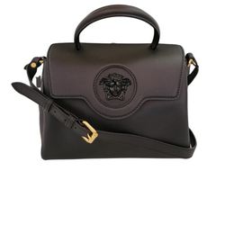 Versace La Medusa Leather Handbag

