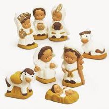 Precious Jesus Handcrafted  Nativity Set, Holiday Display Decor Vintage Christmas Tree 