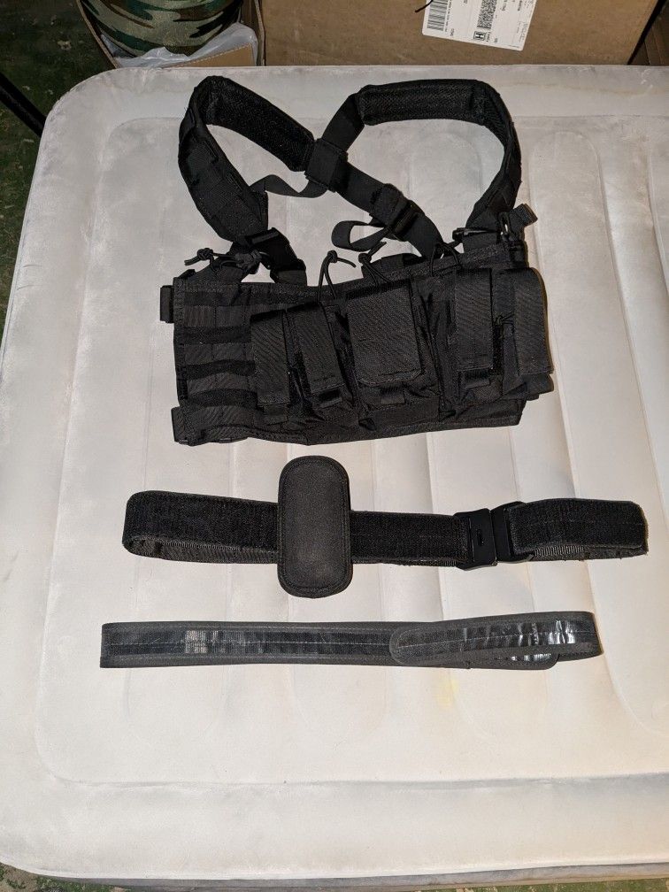 Ammo Magazine Chest Rig And Belts