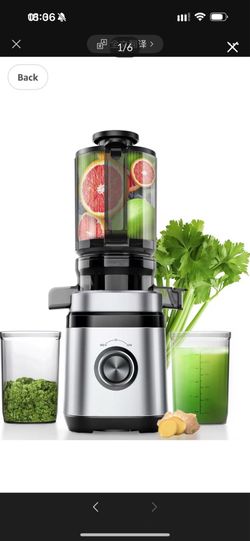 Brand new in box Juicer Machines, Cold Press Juicer with 4.41" Wide Feed Chute, 350W Slow Masticating Juicers for Whole Vegetables & Fruits, High Juic