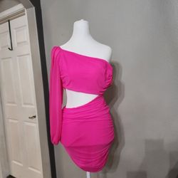Formal  short Hot Pink Dress  Small