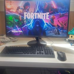 27" Samsung Curved Monitor, Cyberpower Keyboard, Gaming Mouse
