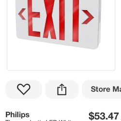 Philips Exit & Emergency  Exit Sign 