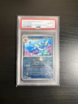 PSA10 GEM MT Master Ball Reverse Holo Vaporeon  SV2A 134/165 Japan 443
