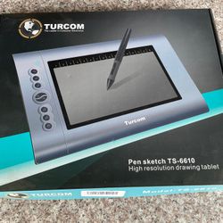 Turcom TS-6610 Graphic Drawing Tablet And Pen/Stylus For PC And Mac