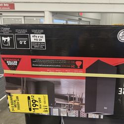 Suncast 24 Gallon Black Metal Indoor Kitchen Lidless Trash Can