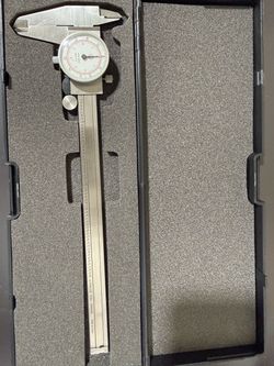 Stainless Steel Dial Caliper with Case 8”
