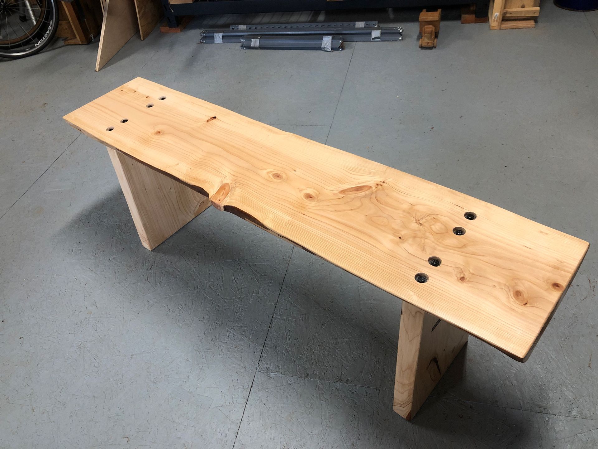 Handcrafted bench