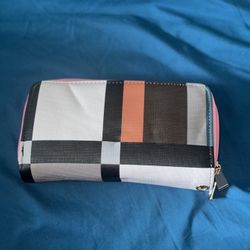Pink Plaid Wallet 
