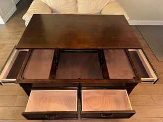 Lift-Top Storage Coffee Table with 6 Drawers