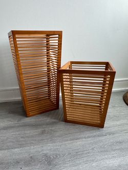Bamboo Slat “Zen” Storage Baskets