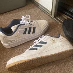 Brand New Adidas Forum Low Royal Color White Blue Gold Size 10