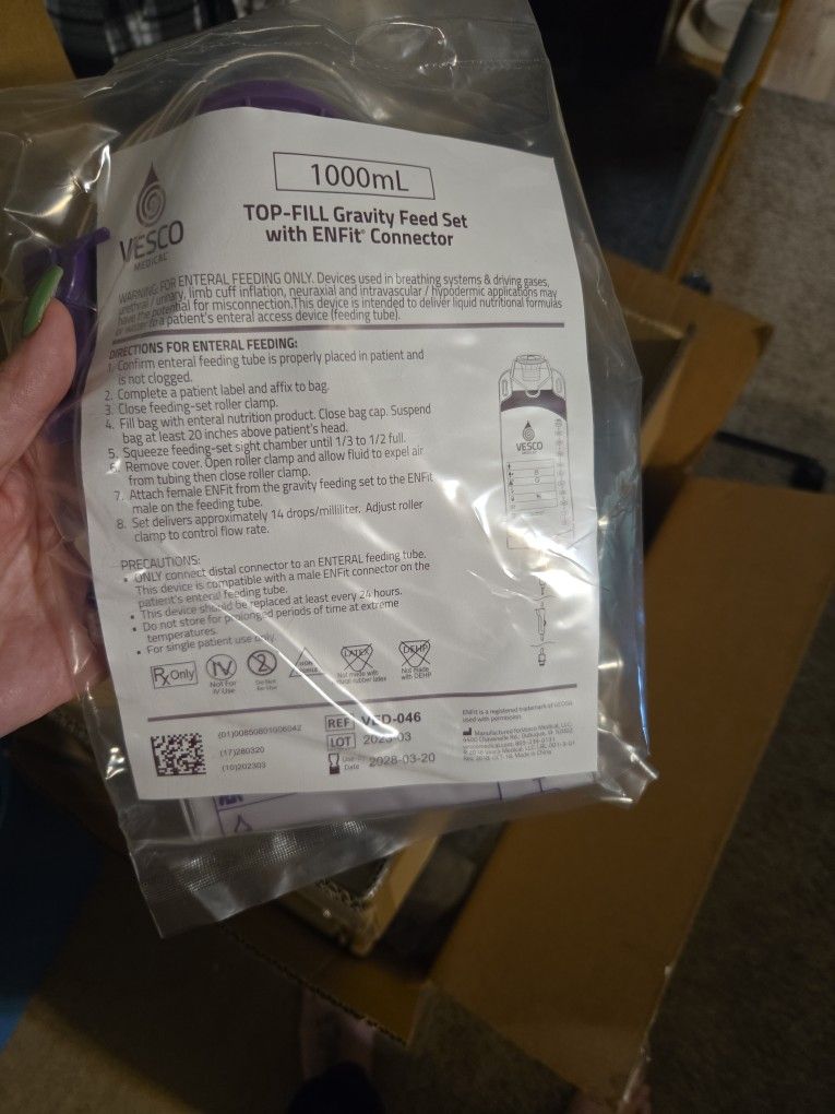 Gravity Bags For Gtube Feeding