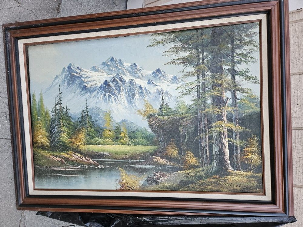 vintage landscape oil painting