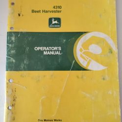 4310 John Deere Beat Harvester Operators Manual 
