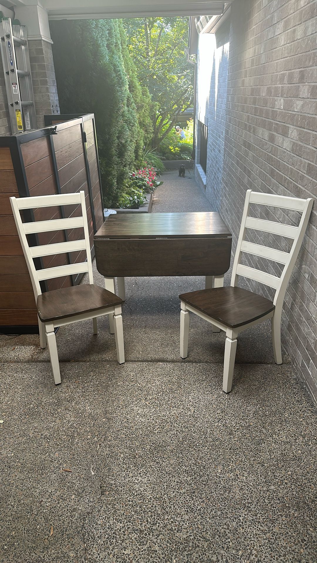 Drop Leaf Dining Room Table & 2 Chairs