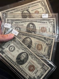 Full Hawaii set 1934a $1 $5 $10 $20 ww2 slabbed
