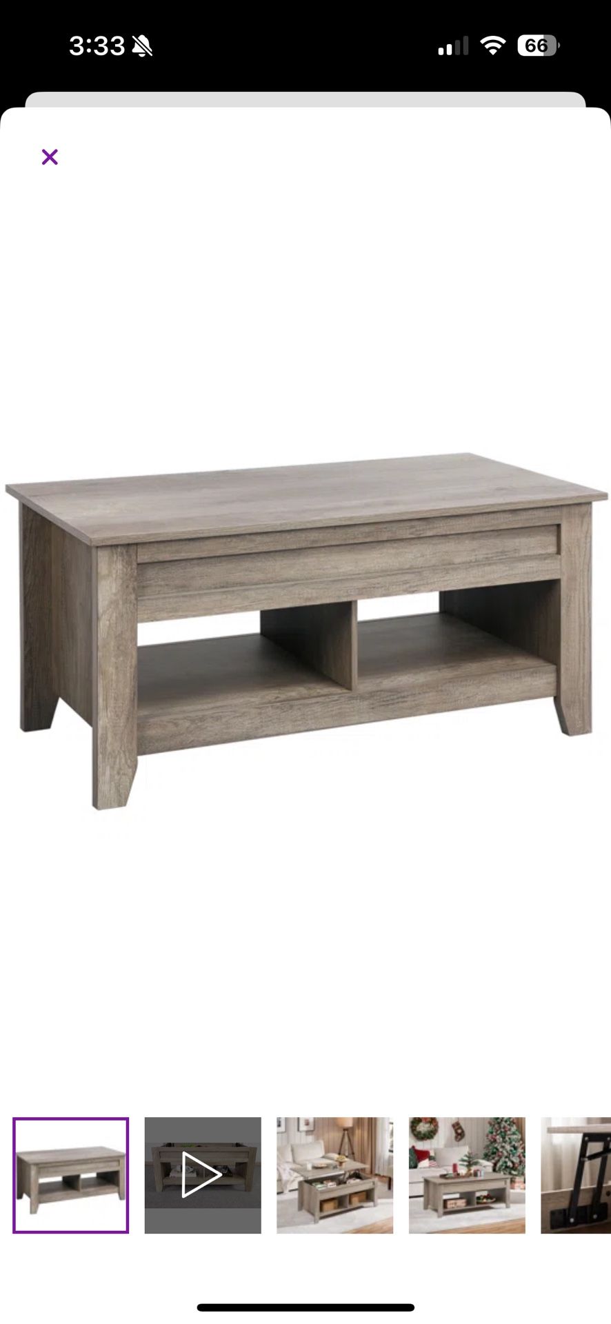 Raised Lid Coffee Table