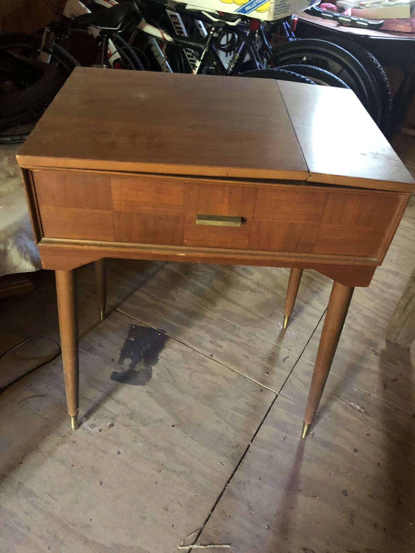 Antique singer sewing machine table