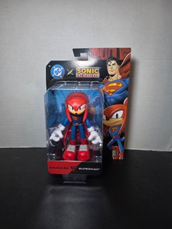 Jakks DC x Sonic The Hedgehog KNUCKLES As SUPERMAN  5" Action Figure New