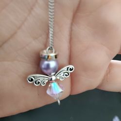 Beautiful Handmade Angel With Silver Chain